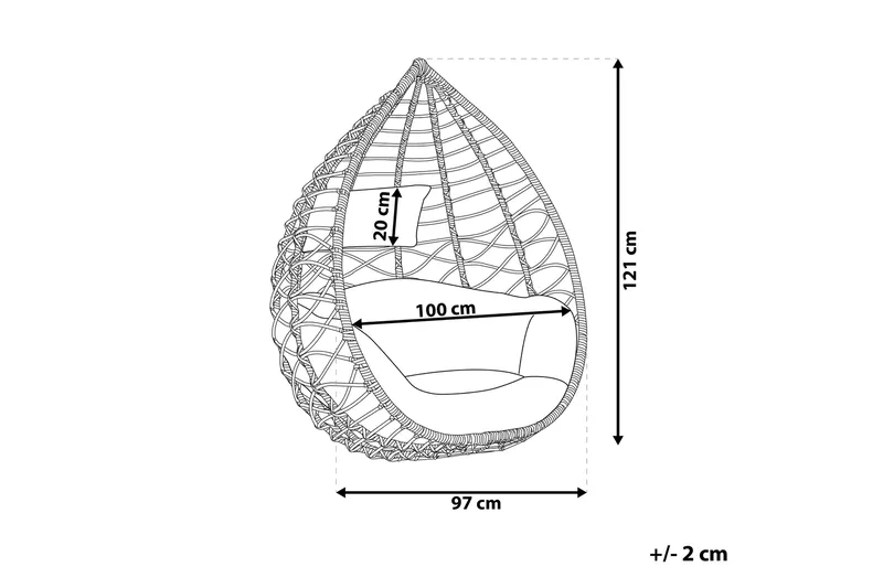 Kartberg Hängstol Utomhus - Beige - Utemöbler - Utestolar & fåtöljer - Hängstol