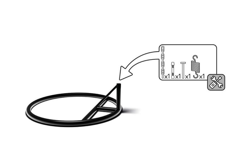 Kintore Hängstol Utomhus 95 cm - Grå - Utemöbler - Utestolar & fåtöljer - Hängstol