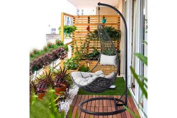 Kintore Hängstol Utomhus 95 cm - Grå - Utemöbler - Utestolar & fåtöljer - Hängstol