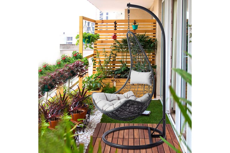 Kintore Hängstol Utomhus 95 cm - Grå - Utemöbler - Utestolar & fåtöljer - Hängstol