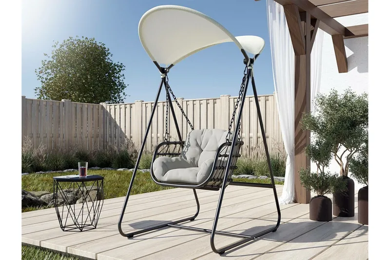 Kintore Hängstol Utomhus 96 cm 177x - Grå - Utemöbler - Utestolar & fåtöljer - Hängstol