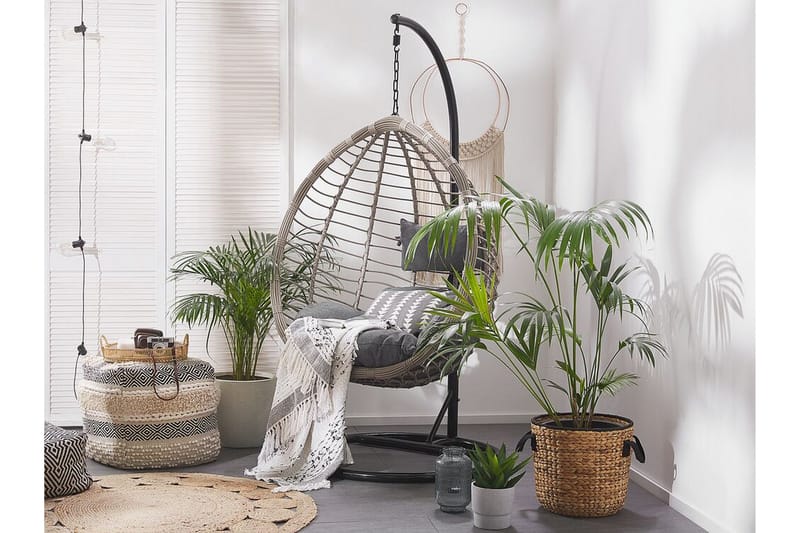 Parylak Hängstol Utomhus med Stativ - Grå - Utemöbler - Utestolar & fåtöljer - Hängstol