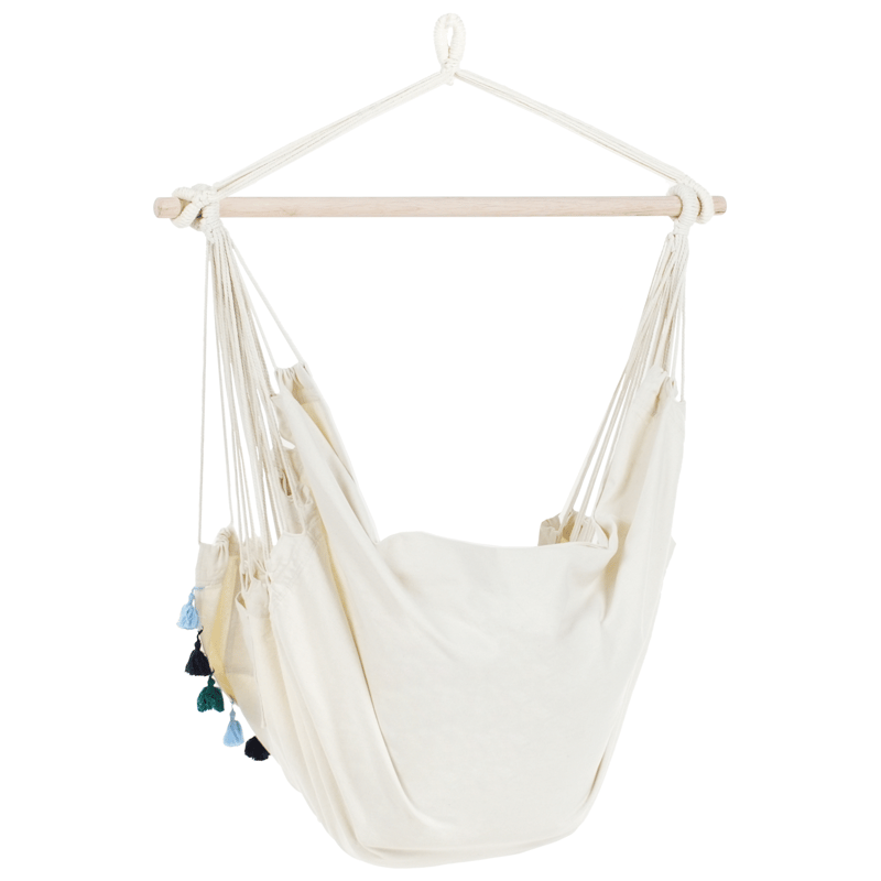 Hängstol utomhus Varena Bomull - Beige/Blå - Utemöbler - Utestolar & fåtöljer - Hängstol