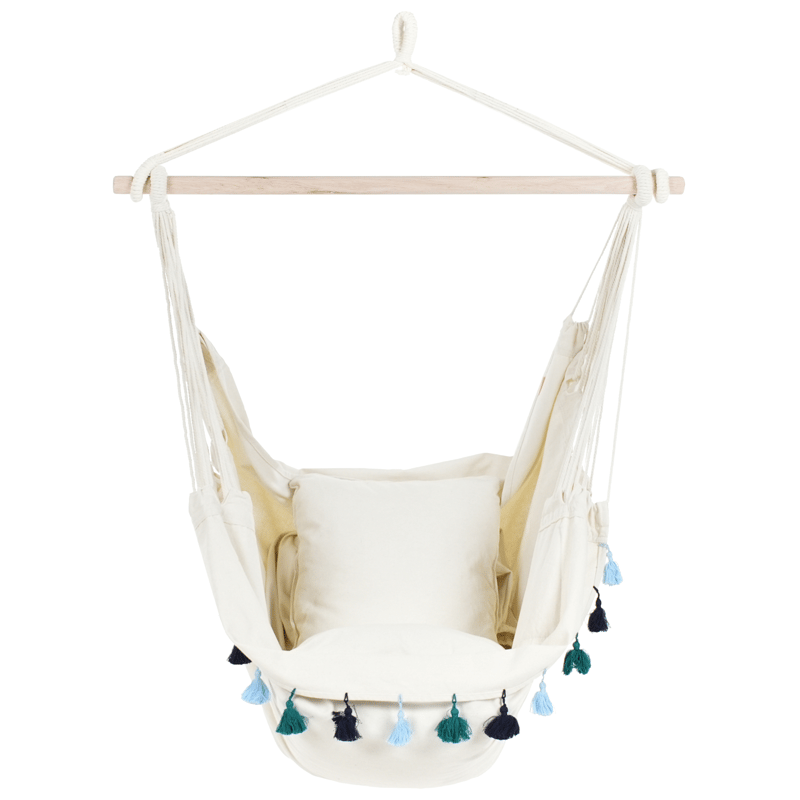 Hängstol utomhus Varena Bomull - Beige/Blå - Utemöbler - Utestolar & fåtöljer - Hängstol