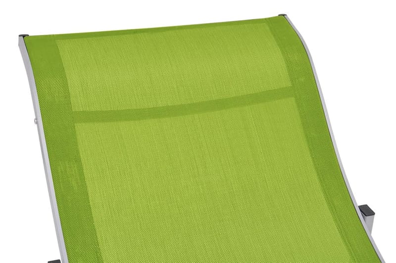Hopfällbara solsängar 2 st grön textilene - Grön - Solsängar & solvagnar