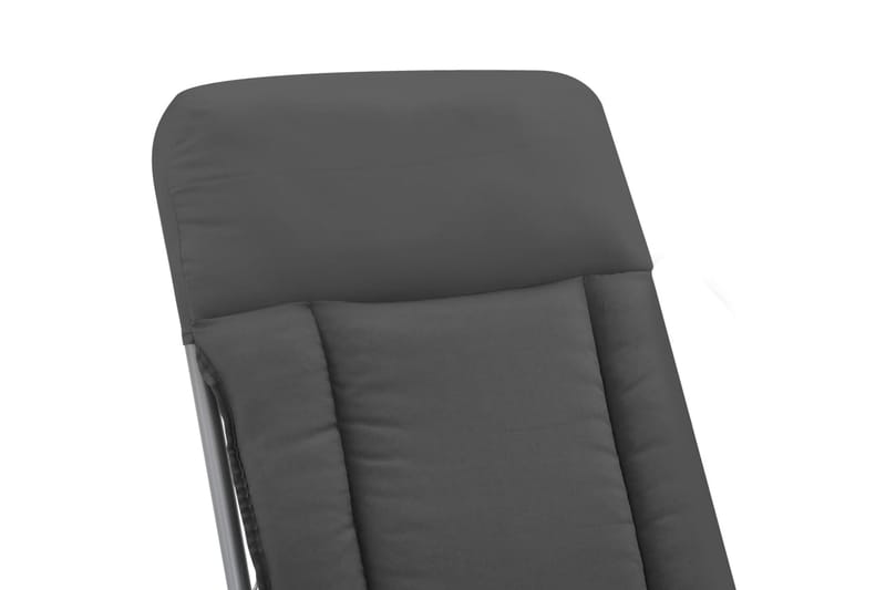 Hopfällbara trädgårdsstolar 2 st med dynor grå - Grå - Positionsstol