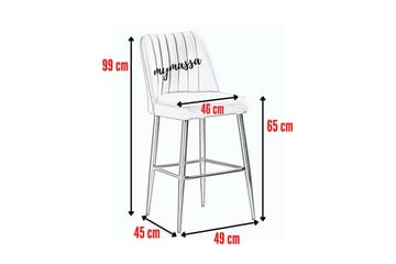 Huddy Barstol Utomhus 99 cm - Grå/Svart - Möbler - Matplats - Barmöbler - Barstolar