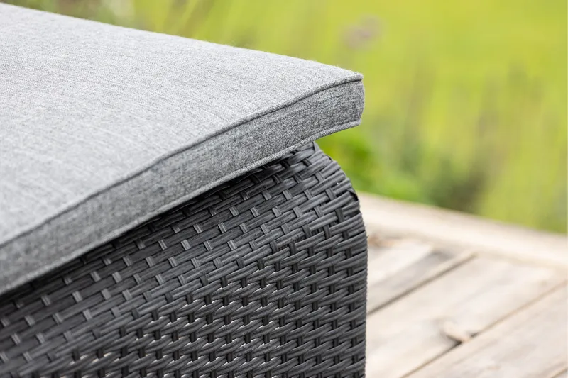 London Solstol 119x196 cm - Svart - Utemöbler - Utestolar & fåtöljer - Solstol