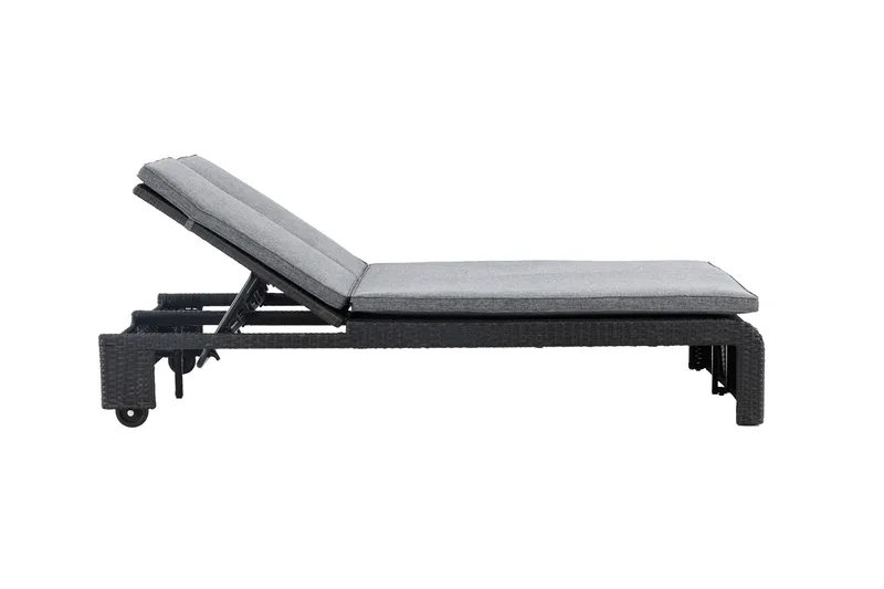 London Solstol 119x196 cm - Svart - Utemöbler - Utestolar & fåtöljer - Solstol