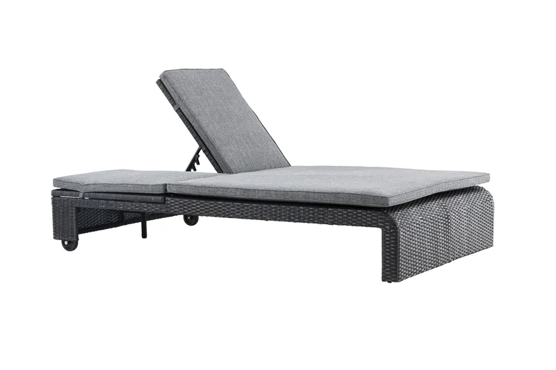 London Solstol 119x196 cm - Svart - Utemöbler - Utestolar & fåtöljer - Solstol