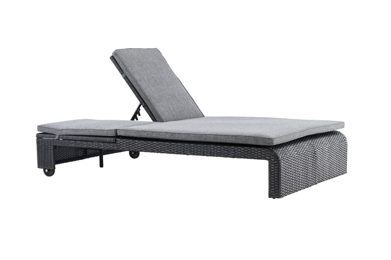 London Solstol 119x196 cm - Svart - Utemöbler - Utestolar & fåtöljer - Solstol