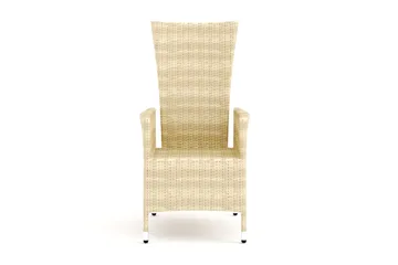 Jenny Fällbar fåtölj utomhus - Matstol ute i konstrotting - Beige - Utemöbler - Utestolar & fåtöljer - Utefåtöljer & loungefåtöljer
