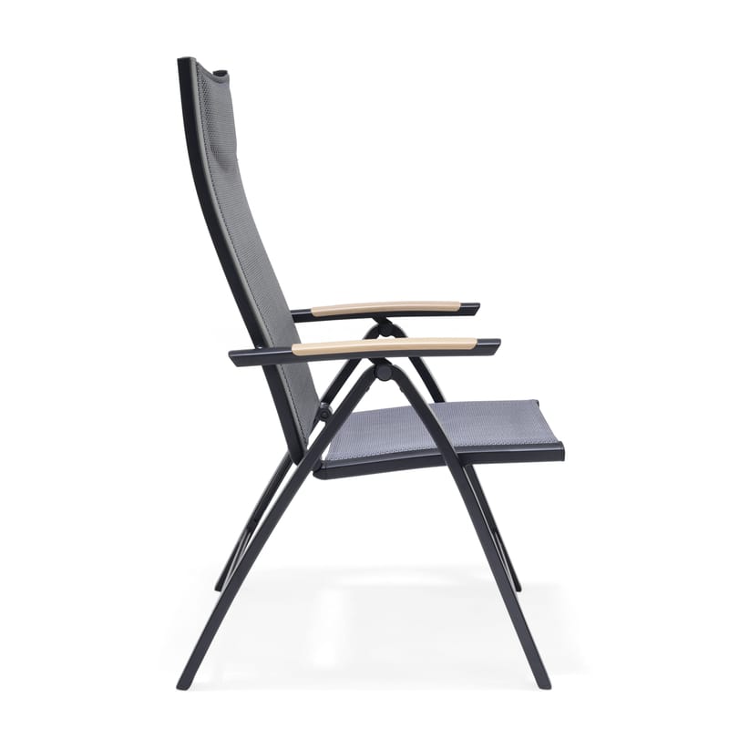 Karmstol för utomhusbruk Panama positionsstol - svart - Utemöbler - Utestolar & fåtöljer - Positionsstol
