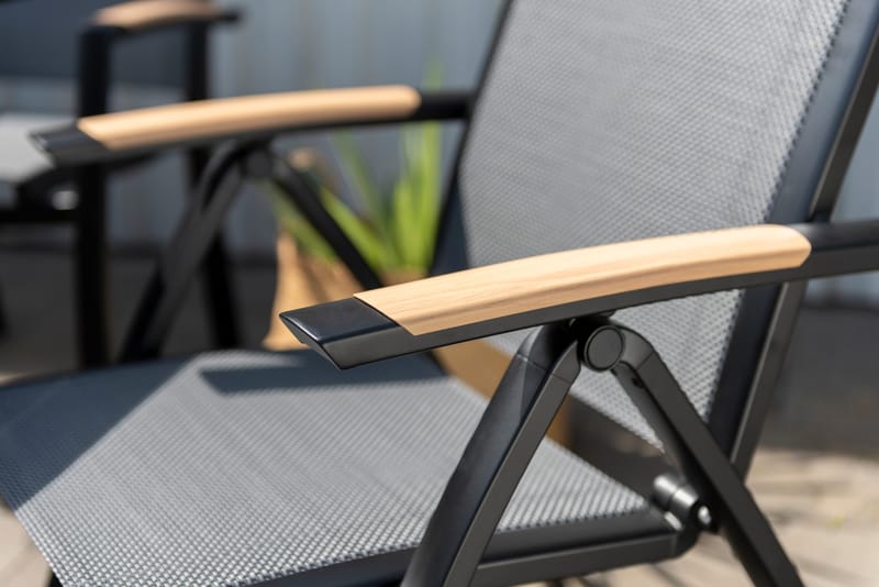 Karmstol för utomhusbruk Panama positionsstol - svart - Utemöbler - Utestolar & fåtöljer - Positionsstol