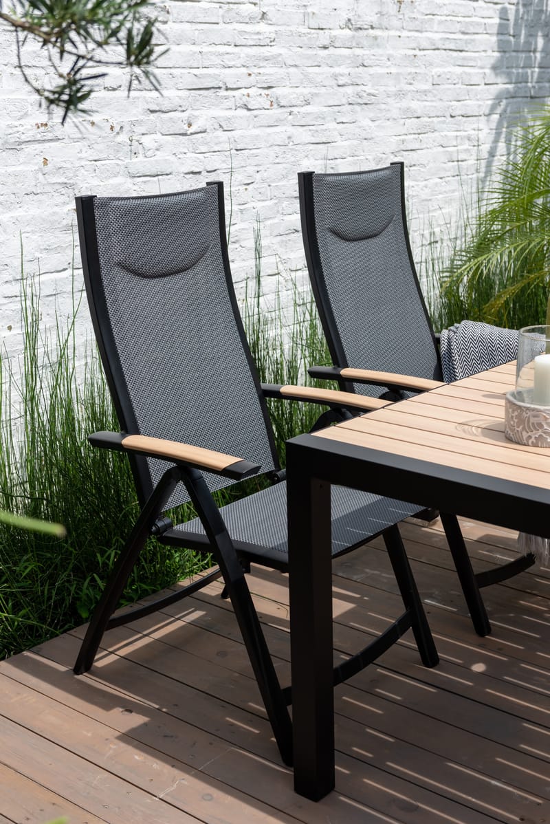 Karmstol för utomhusbruk Panama positionsstol - svart - Utemöbler - Utestolar & fåtöljer - Positionsstol