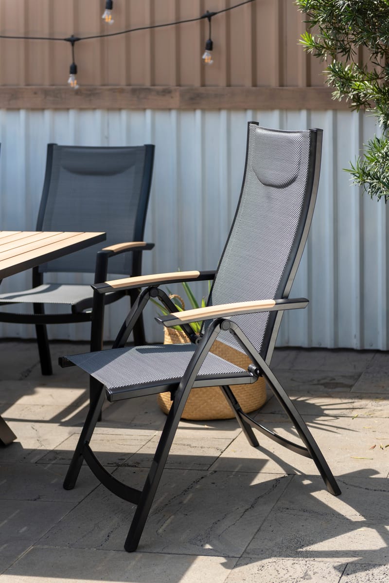 Karmstol för utomhusbruk Panama positionsstol - svart - Utemöbler - Utestolar & fåtöljer - Positionsstol