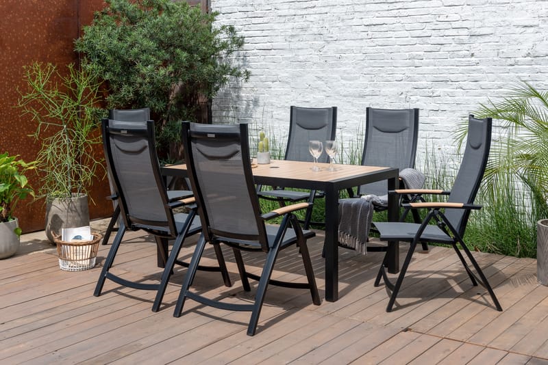 Karmstol för utomhusbruk Panama positionsstol - svart - Utemöbler - Utestolar & fåtöljer - Positionsstol