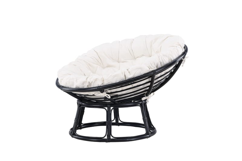Loungestol Bonnie - Svart/Vit - Utemöbler - Utestolar & fåtöljer - Utefåtöljer & loungefåtöljer