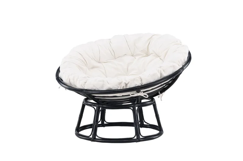 Loungestol Bonnie - Svart/Vit - Utemöbler - Utestolar & fåtöljer - Utefåtöljer & loungefåtöljer