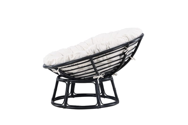 Loungestol Bonnie - Svart/Vit - Utemöbler - Utestolar & fåtöljer - Utefåtöljer & loungefåtöljer