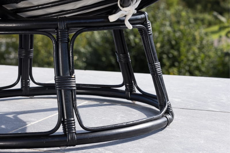 Loungestol Bonnie - Svart/Vit - Utemöbler - Utestolar & fåtöljer - Utefåtöljer & loungefåtöljer