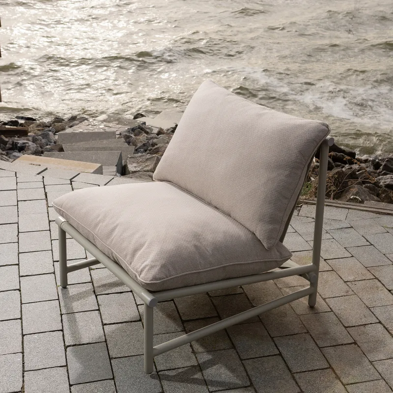 Loungestol Elvo 82 cm Utomhus - Sand - Utemöbler - Utestolar & fåtöljer - Utefåtöljer & loungefåtöljer