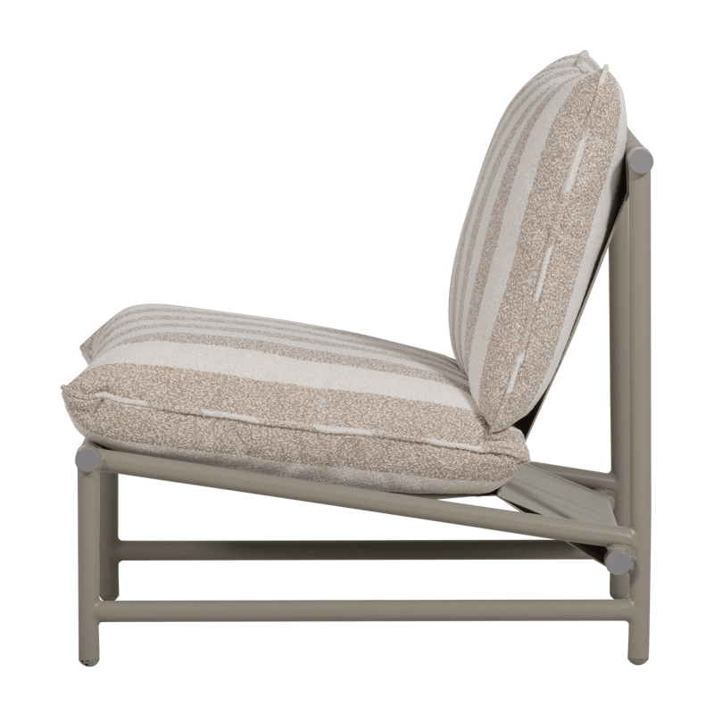 Loungestol Elvo 82 cm Utomhus - Sand/Vit - Utemöbler - Utestolar & fåtöljer - Utefåtöljer & loungefåtöljer