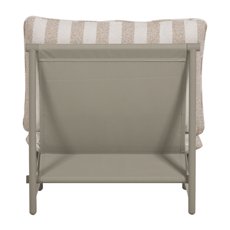 Loungestol Elvo 82 cm Utomhus - Sand/Vit - Utemöbler - Utestolar & fåtöljer - Utefåtöljer & loungefåtöljer