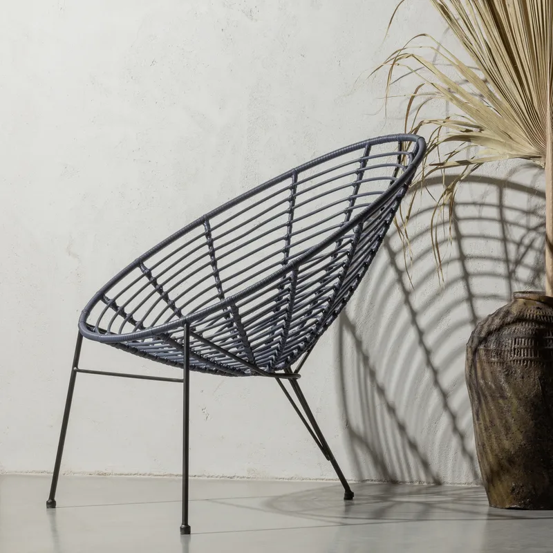 Loungestol Jane 72 cm Utomhus - Bläck - Utemöbler - Utestolar & fåtöljer - Utefåtöljer & loungefåtöljer