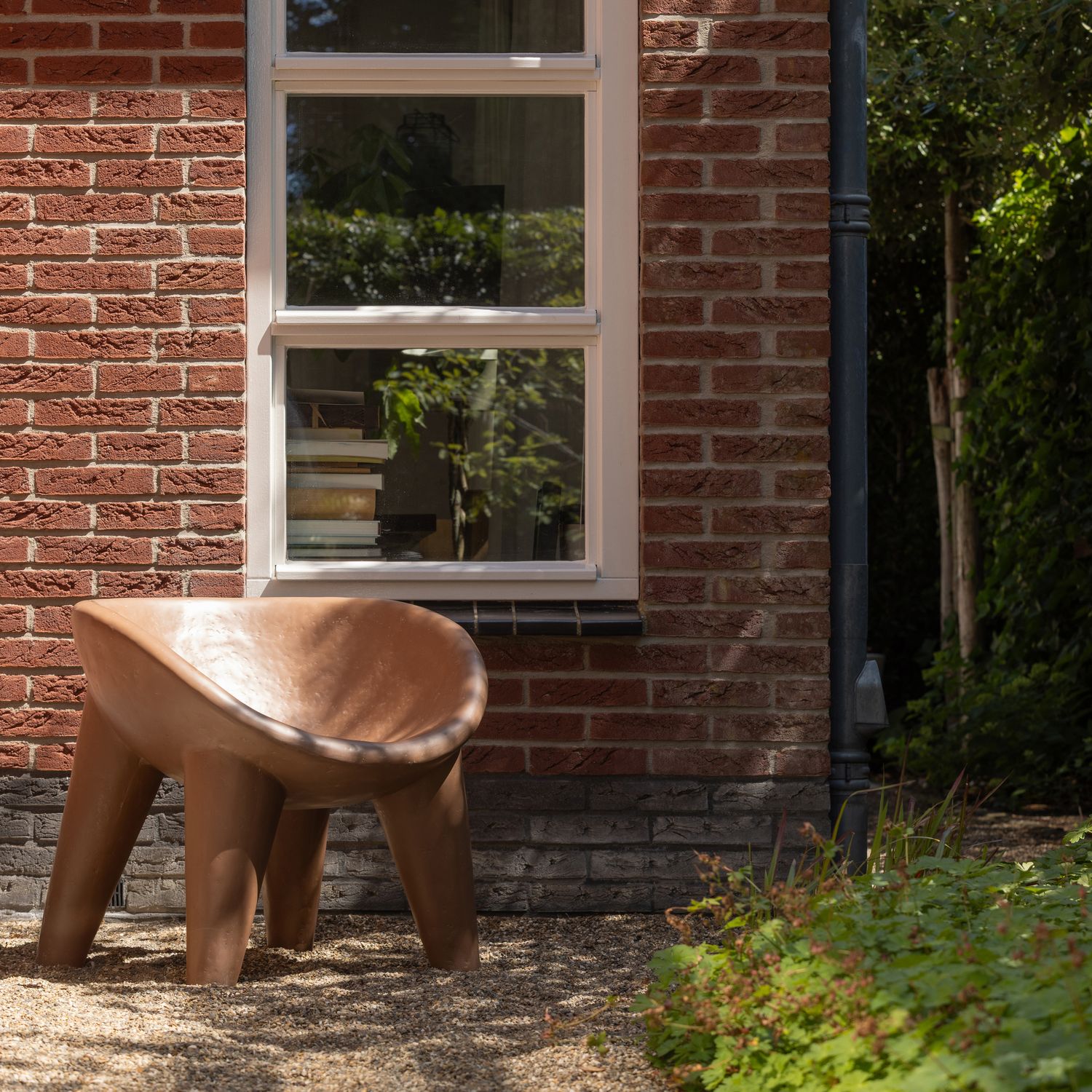 loungestol orio utomhus - röd/brun