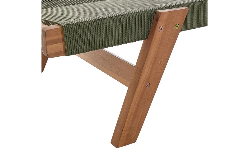 Loungestol Prossedi Grönt/ljust trä - Grönt/ljust trä - Utemöbler - Utestolar & fåtöljer - Solsängar & solvagnar