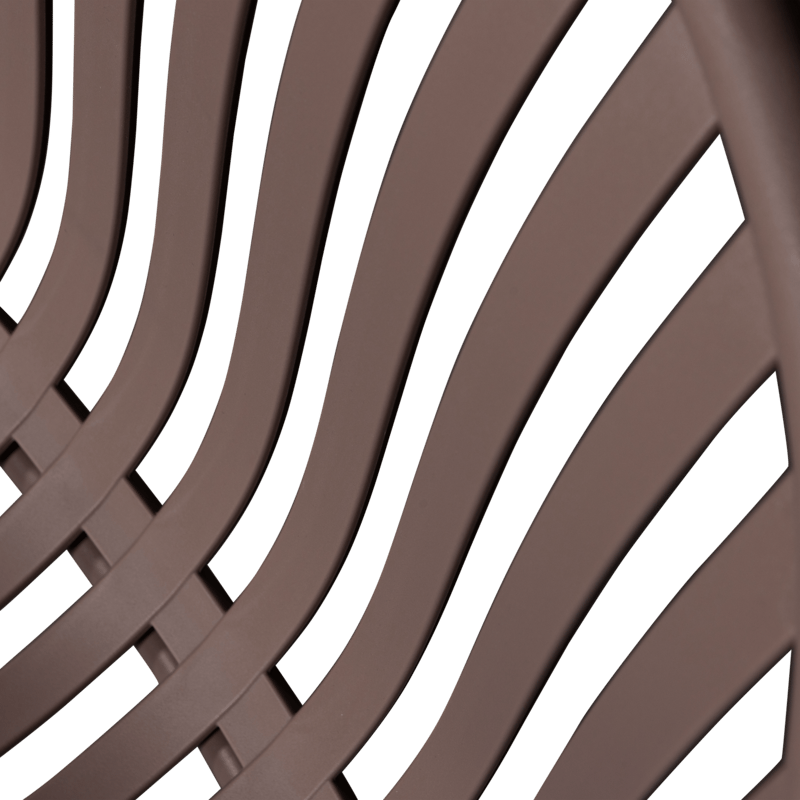 Loungestol + Pall Bruce Utomhus - Lila/Brun - Utemöbler - Utestolar & fåtöljer - Utefåtöljer & loungefåtöljer