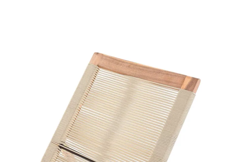 Loungestol Prossedi Beige/ljust trä - Beige/ljust trä - Utemöbler - Utestolar & fåtöljer - Solsängar & solvagnar