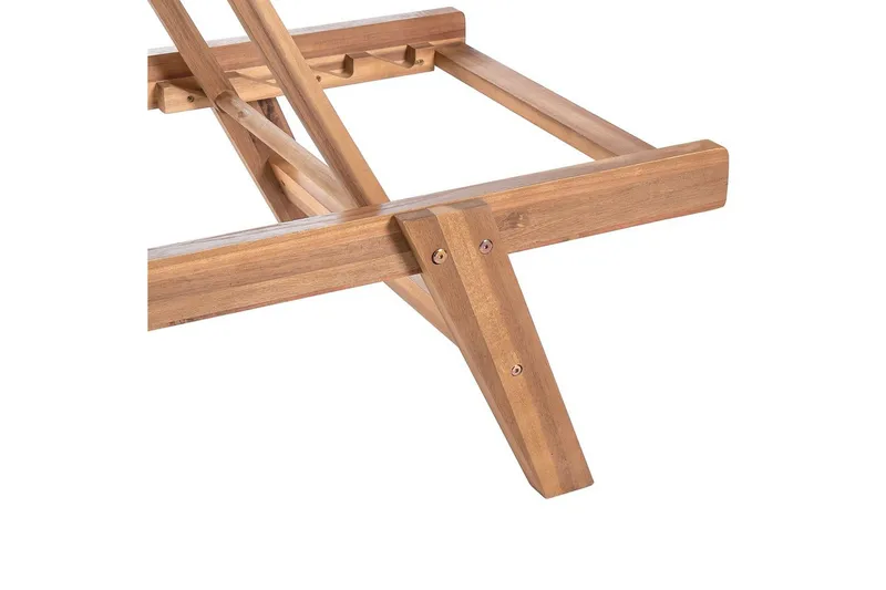 Loungestol Prossedi Beige/ljust trä - Beige/ljust trä - Utemöbler - Utestolar & fåtöljer - Solsängar & solvagnar