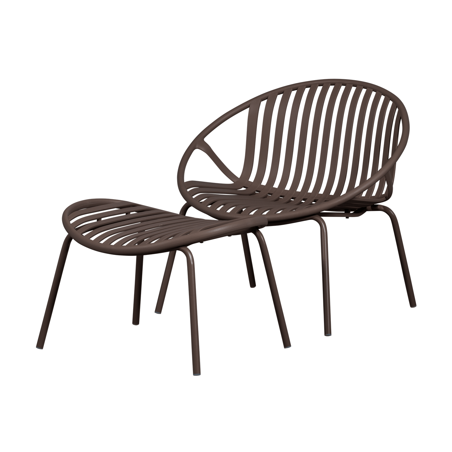 loungestol + pall bruce utomhus - lila/brun