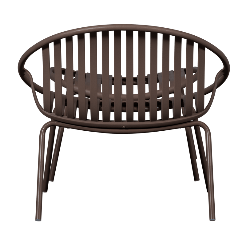 Loungestol + Pall Bruce Utomhus - Lila/Brun - Utemöbler - Utestolar & fåtöljer - Utefåtöljer & loungefåtöljer