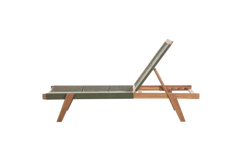 Loungestol Prossedi Grönt/ljust trä - Grönt/ljust trä - Utemöbler - Utestolar & fåtöljer - Solsängar & solvagnar