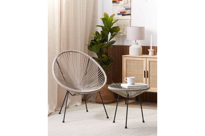 Maniwaki Utefåtölj - Grå/Svart - Utemöbler - Utestolar & fåtöljer - Utefåtöljer & loungefåtöljer