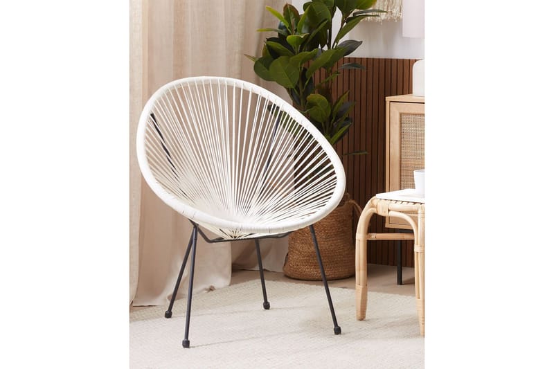 Maniwaki Utefåtölj - Vit/Svart - Utemöbler - Utestolar & fåtöljer - Utefåtöljer & loungefåtöljer