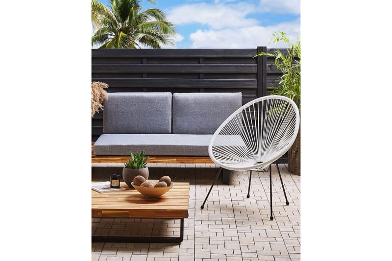 Maniwaki Utefåtölj - Vit/Svart - Utemöbler - Utestolar & fåtöljer - Utefåtöljer & loungefåtöljer