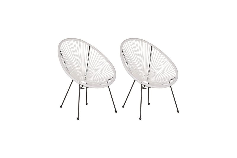 Maniwaki Utefåtölj - Vit/Svart - Utemöbler - Utestolar & fåtöljer - Utefåtöljer & loungefåtöljer