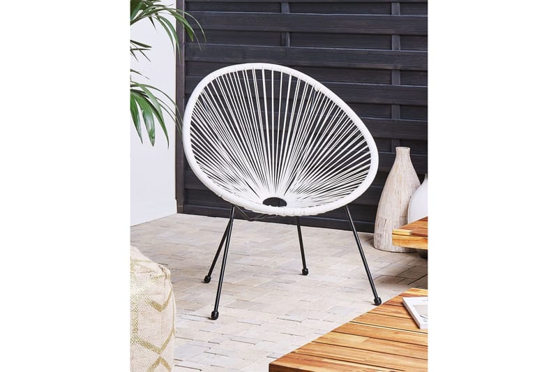 Maniwaki Utefåtölj - Vit/Svart - Utemöbler - Utestolar & fåtöljer - Utefåtöljer & loungefåtöljer