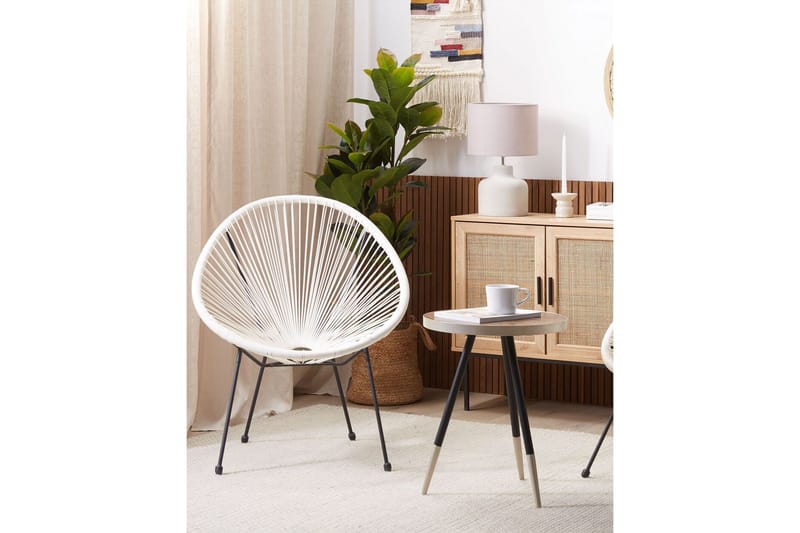 Maniwaki Utefåtölj - Vit/Svart - Utemöbler - Utestolar & fåtöljer - Utefåtöljer & loungefåtöljer