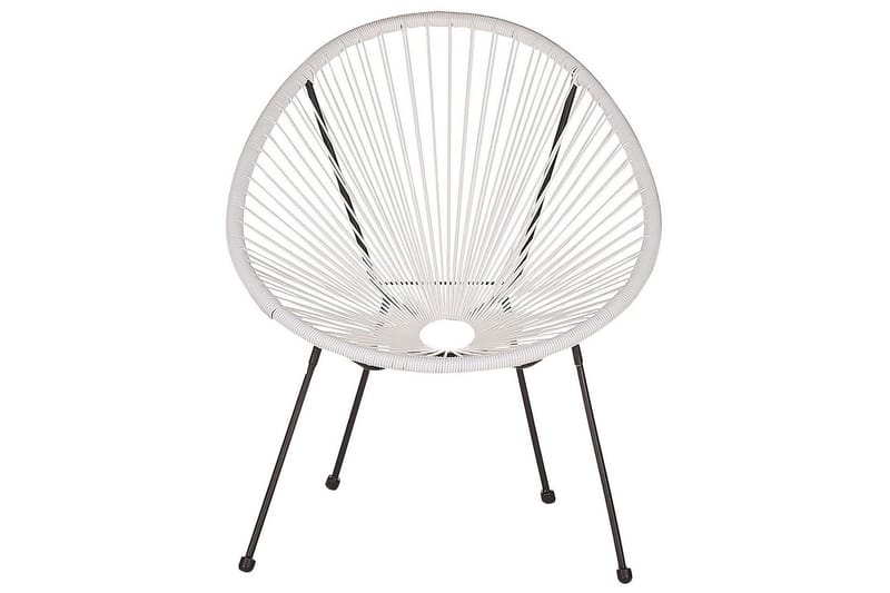 Maniwaki Utefåtölj - Vit/Svart - Utemöbler - Utestolar & fåtöljer - Utefåtöljer & loungefåtöljer