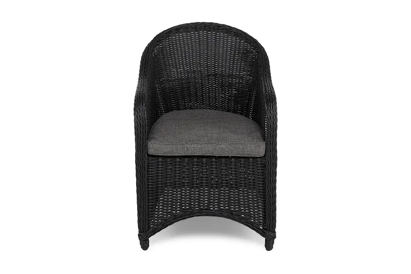 Marcus Light Utefåtölj med Dyna – Loungefåtölj i Konstrotting för Utemöbler - Svart - Utemöbler - Utestolar & fåtöljer - Utefåtöljer & loungefåtöljer