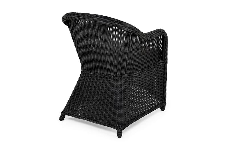 Marcus Light Utefåtölj med Dyna – Loungefåtölj i Konstrotting för Utemöbler - Svart - Utemöbler - Utestolar & fåtöljer - Utefåtöljer & loungefåtöljer