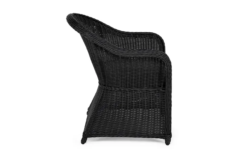 Marcus Light Utefåtölj med Dyna – Loungefåtölj i Konstrotting för Utemöbler - Svart - Utemöbler - Utestolar & fåtöljer - Utefåtöljer & loungefåtöljer