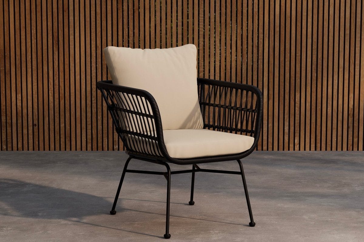 matstol isola utomhus - svart