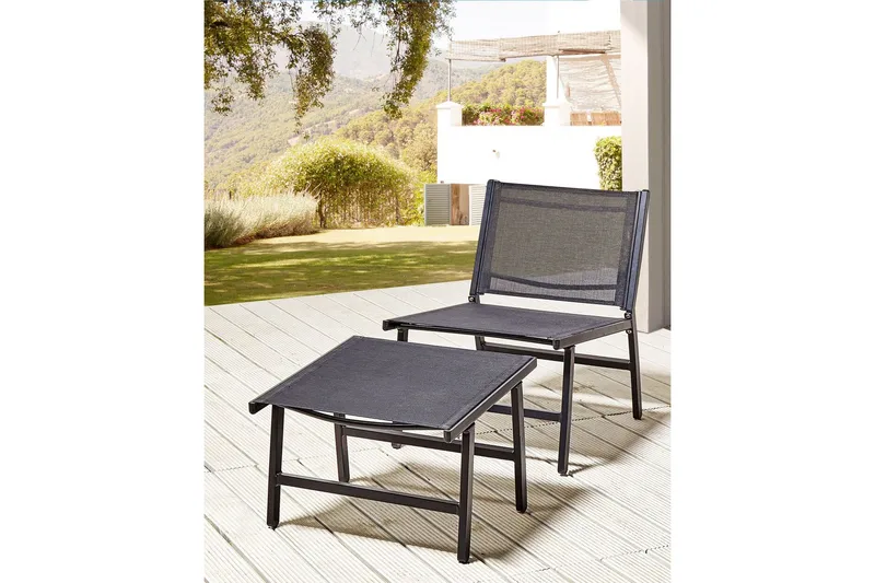 Montmagny Solstol 54x60 cm - Svart - Utemöbler - Utestolar & fåtöljer - Solstol