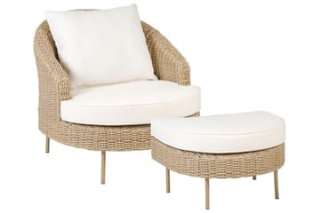NAPA Utefåtölj Natural/Beige/Vit